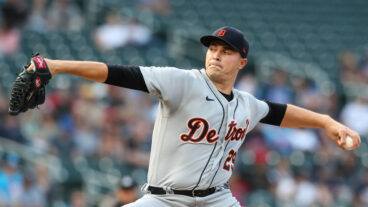 Tarik Skubal #29 of the Detroit Tigers delivers a pitch against the Minnesota Twins in the first inning of the game at Target Field on July 8, 2021 in Minneapolis, Minnesota. (Photo by David Berding/Getty Images)