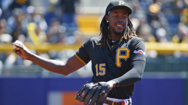 Oneil Cruz of the Pittsburgh Pirates in action against the Chicago White Sox during inter-league play at PNC Park.