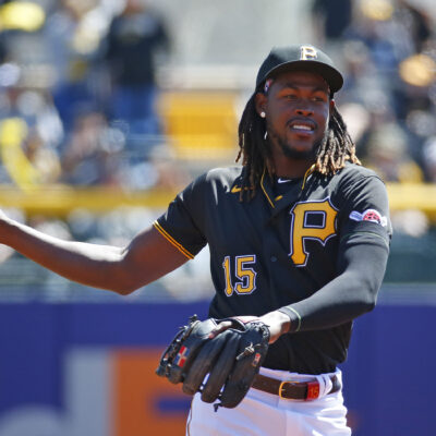Oneil Cruz of the Pittsburgh Pirates in action against the Chicago White Sox during inter-league play at PNC Park.