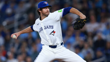 Jordan Romano of the Toronto Blue Jays delivers a pitch in a game against the New York Yankees at Rogers Centre.
