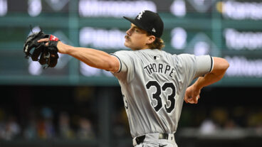 Drew Thorpe of the Chicago White Sox throws a pitch during the third inning against the Seattle Mariners at T-Mobile Park.