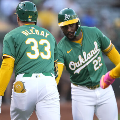 JJ Bleday and Miguel Andujar of the Oakland Athletics, a team that could be a playoff spoiler.