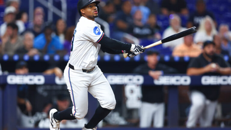 Xavier Edwards of the Miami Marlins is breaking out in a big way.