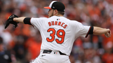 BALTIMORE, MARYLAND - OCTOBER 01: Corbin Burnes #39 of the Baltimore Orioles pitches the ball against the Kansas City Royals during the first inning of Game One of the Wild Card Series at Oriole Park at Camden Yards on October 01, 2024 in Baltimore, Maryland. (Photo by Patrick Smith/Getty Images)