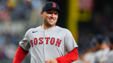 ARLINGTON, TX - MARCH 27: Alex Bregman #2 of the Boston Red Sox takes the field during the game between the Boston Red Sox and the Texas Rangers at Globe Life Field on Thursday, March 27, 2025 in Arlington, Texas. (Photo by Cooper Neill/MLB Photos via Getty Images)