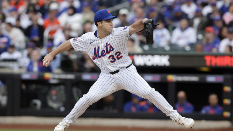 Max Kranick of the New York Mets in action against the Toronto Blue Jays at Citi Field.