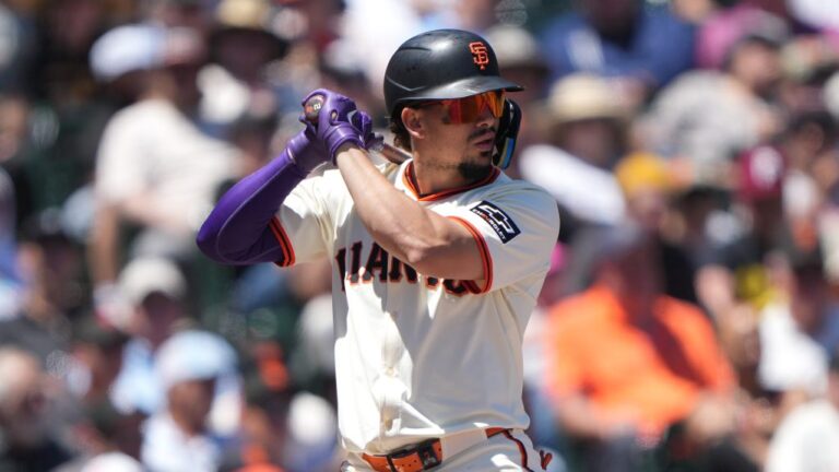 SAN FRANCISCO, CALIFORNIA - JULY 09: Willy Adames #2 of the San Francisco Giants bats against the Philadelphia Phillies in the bottom of the six inning of a major league baseball game at Oracle Park on July 09, 2025 in San Francisco, California. (Photo by Thearon W. Henderson/Getty Images)