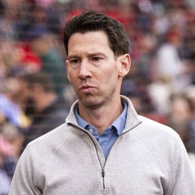 BOSTON, MA - SEPTEMBER 22: Chief Baseball Officer Craig Breslow of the Boston Red Sox looks on before a game against the Minnesota Twins on September 22, 2024 at Fenway Park in Boston, Massachusetts. (Photo by Billie Weiss/Boston Red Sox/Getty Images)