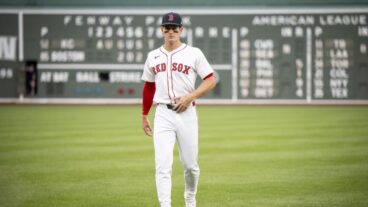 BOSTON, MASSACHUSETTS - AUGUST 6: Roman Anthony #19 of the Boston Red Sox warms up before a game against the Kansas City Royals on August 6, 2025 at Fenway Park in Boston, Massachusetts. Before the game, Anthony and the Red Sox agreed to an eight-year contract extension. (Photo by Maddie Malhotra/Boston Red Sox/Getty Images)