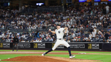 NEW YORK, NY - SEPTEMBER 11: Cam Schlittler #31 of the New York Yankees pitches during the game against the Detroit Tigers at Yankee Stadium on September 11, 2025 in New York, New York. (Photo by New York Yankees/Getty Images)