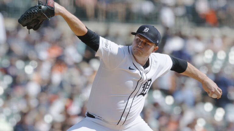 DETROIT, MI - SEPTEMBER 18: Tarik Skubal #29 of the Detroit Tigers pitches against the Cleveland Guardians during the first inning at Comerica Park on September 18, 2025 in Detroit, Michigan. (Photo by Duane Burleson/Getty Images)