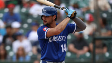 SACRAMENTO, CALIFORNIA - SEPTEMBER 28: Jac Caglianone #14 of the Kansas City Royals bats against the Athletics during the ninth inning at Sutter Health Park on September 28, 2025 in Sacramento, California. (Photo by Scott Marshall/Getty Images)