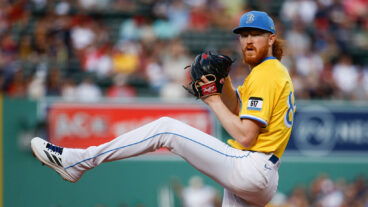 BOSTON, MA - AUGUST 30: Dustin May #85 of the Boston Red Sox pitches against the Pittsburgh Pirates during the first inning at Fenway Park on August 30, 2025 in Boston, Massachusetts. The Pirates won 10-3. (Photo by Richard T Gagnon/Getty Images)