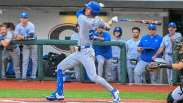 ATHENS, GA - MAY 31: Duke utility AJ Gracia (29) in the first inning of the NCAA Division I regional baseball game between the Duke Blue Devils and the Georgia Bulldogs on May 31, 2025, at Foley Field in Athens, Ga. (Photo by John Adams/Icon Sportswire via Getty Images)