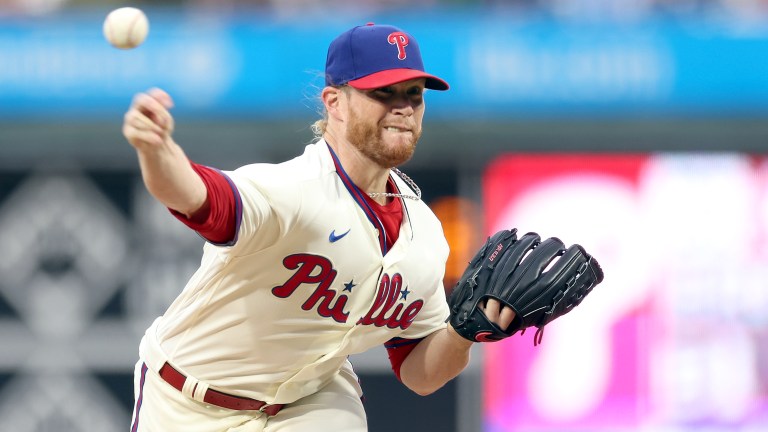 Craig Kimbrel of the Philadelphia Phillies pitches during the ninth inning against the New York Mets at Citizens Bank Park.