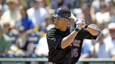 PITTSBURGH, PA - JULY 10: Carlos Beltran #15 of the New York Mets bats against the Pittsburgh Pirates during a Major League Baseball game at PNC Park on July 10, 2005 in Pittsburgh, Pennsylvania. The Mets defeated the Pirates 6-1. (Photo by George Gojkovich/Getty Images)