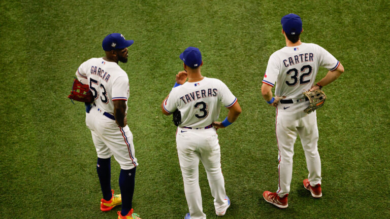 Who is the Odd Man Out in the Texas Rangers Outfield?