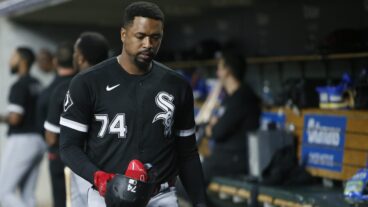 Eloy Jimenez of the Chicago White Sox during a game against the Detroit Tigers at Comerica Park.