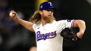 Jon Gray of the Texas Rangers pitches against the Seattle Mariners during the first inning at Globe Life Field.