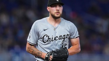 Garrett Crochet of the Chicago White Sox throws a pitch during a game against the Miami Marlins at loanDepot Park.