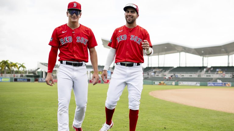 Roman Anthony and Marcelo Mayer of the Boston Red Sox, both of whom are in Just Baseball's Top 100 prospects list.