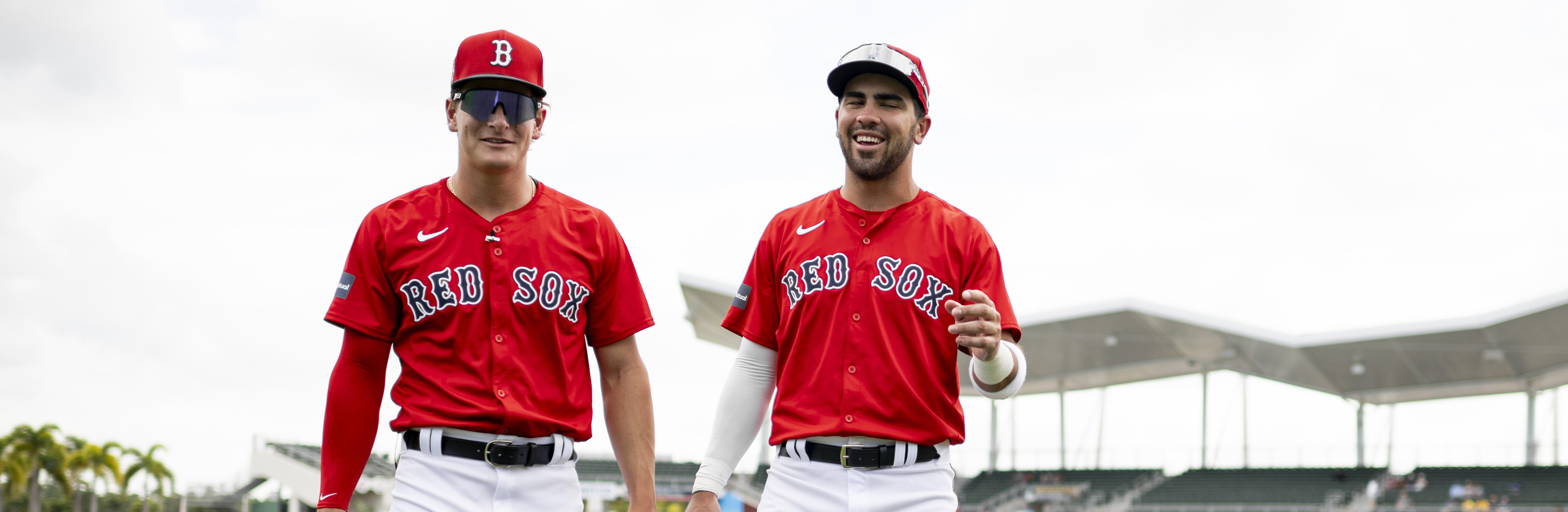 Roman Anthony and Marcelo Mayer of the Boston Red Sox, both of whom are in Just Baseball's Top 100 prospects list.