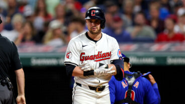 Guardians outfielder Lane Thomas