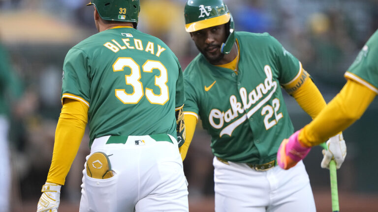JJ Bleday and Miguel Andujar of the Oakland Athletics, a team that could be a playoff spoiler.