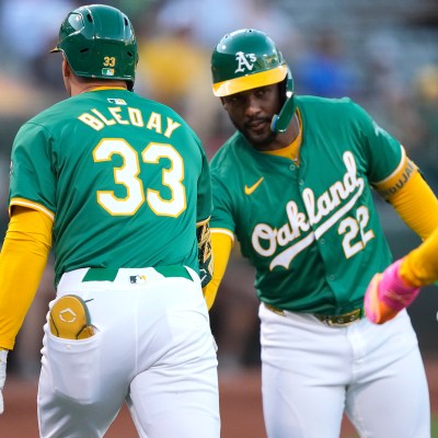 JJ Bleday and Miguel Andujar of the Oakland Athletics, a team that could be a playoff spoiler.