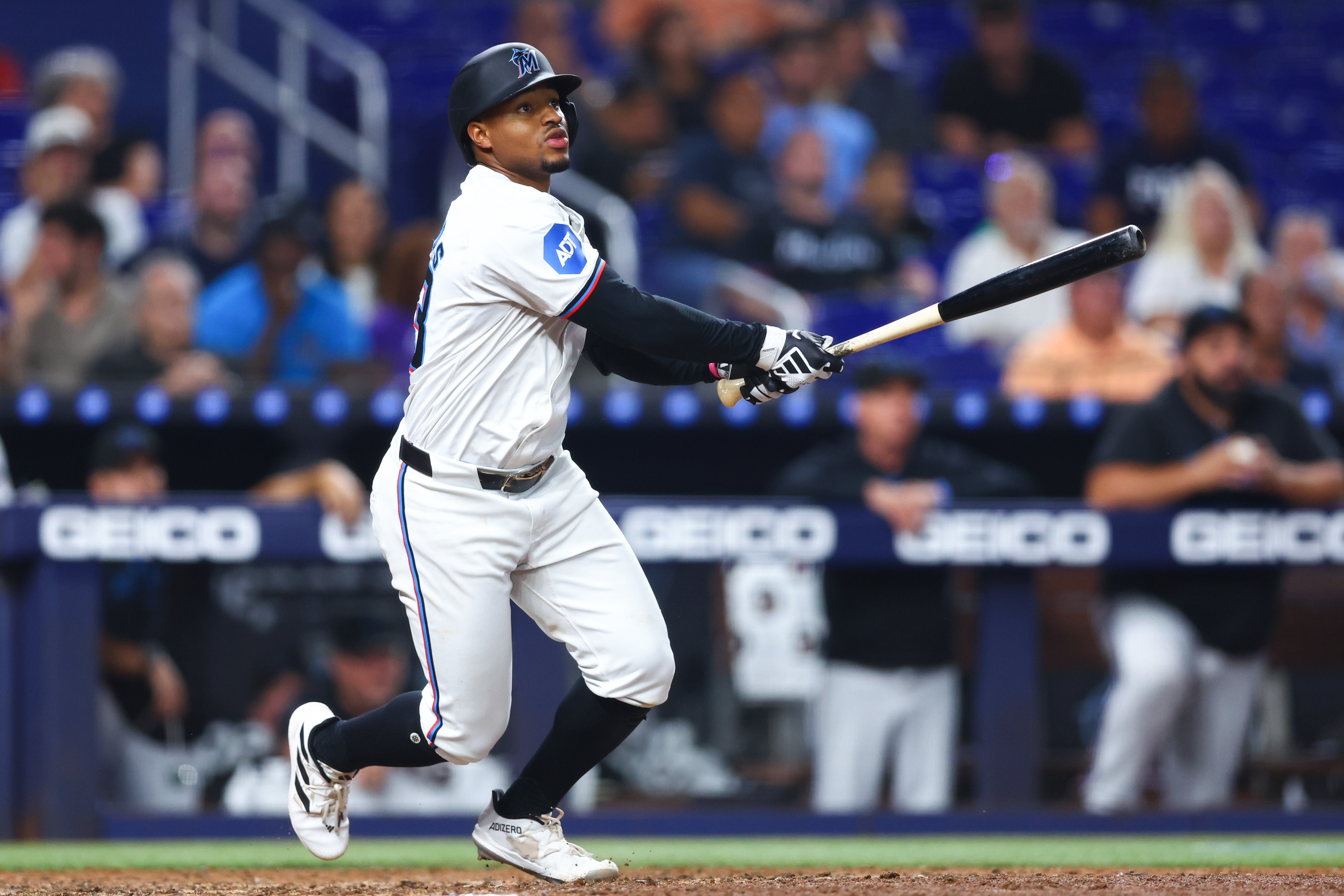 Xavier Edwards of the Miami Marlins is breaking out in a big way.