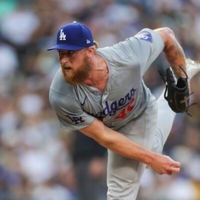 Michael Kopech of the Los Angeles Dodgers delivers a pitch in the fifth inning during a game against the San Diego Padres at Petco Park.