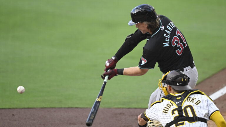 Jake McCarthy of the Diamondbacks and Kyle Higashioka of the Padres are two members of these teams pursuing the top spot in the NL Wild Card race.