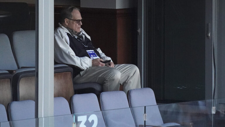CHICAGO, ILLINOIS - MAY 01: Chairman Jerry Reinsdorf of the Chicago White Sox watches his team play against the Cleveland Indians at Guaranteed Rate Field on May 01, 2021 in Chicago, Illinois. (Photo by Nuccio DiNuzzo/Getty Images)