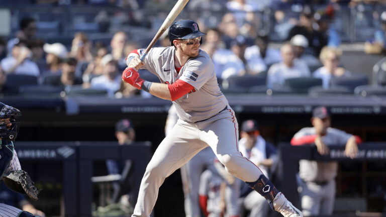 NEW YORK, NEW YORK - SEPTEMBER 14: Danny Jansen #28 of the Boston Red Sox in action against the New York Yankees at Yankee Stadium on September 14, 2024 in New York City. The Red Sox defeated the Yankees 7-1. (Photo by Jim McIsaac/Getty Images)