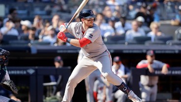 NEW YORK, NEW YORK - SEPTEMBER 14: Danny Jansen #28 of the Boston Red Sox in action against the New York Yankees at Yankee Stadium on September 14, 2024 in New York City. The Red Sox defeated the Yankees 7-1. (Photo by Jim McIsaac/Getty Images)