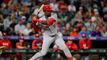DENVER, CO - SEPTEMBER 24: St. Louis Cardinals outfielder Jordan Walker (18) bats in the second inning during a game between the St. Louis Cardinals and the Colorado Rockies at Coors Field on September 24, 2024 in Denver, Colorado. (Photo by Dustin Bradford/Icon Sportswire via Getty Images)