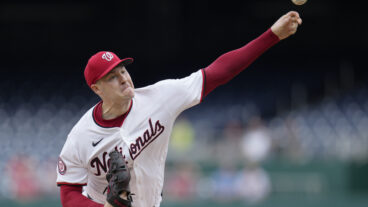 Patrick Corbin of the Washington Nationals pitches to the Kansas City Royals during the first inning at Nationals Park.
