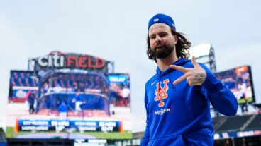 NEW YORK, NY - OCTOBER 17: Jesse Winker #3 of the New York Mets poses for a photo prior to Game 4 of the NLCS presented by loanDepot between the Los Angeles Dodgers and the New York Mets at Citi Field on Thursday, October 17, 2024 in New York, New York. (Photo by Daniel Shirey/MLB Photos via Getty Images)