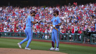 Trea Turner and Bryce Harper