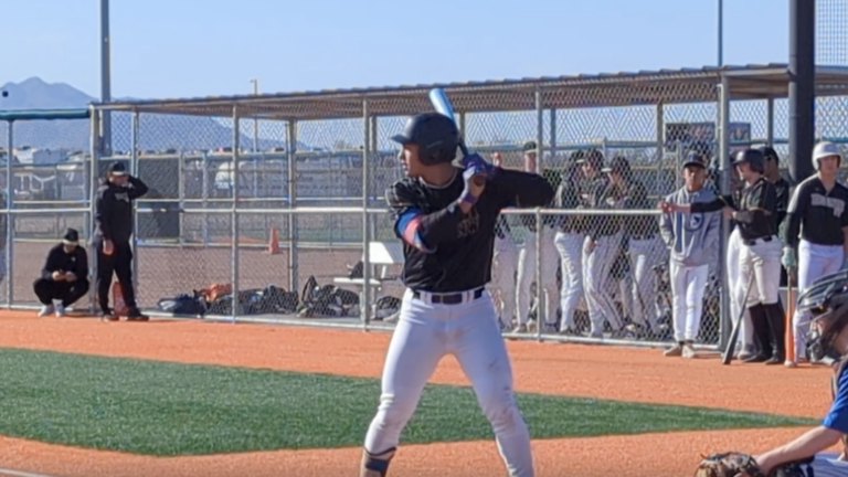 Bruin Agbayani bats for Saint Louis HS.