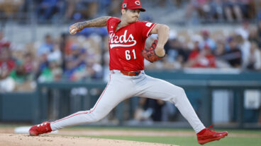 GLENDALE, ARIZONA - MARCH 4: Chase Petty #61 of the Cincinnati Reds delivers a pitch in the first inning during a spring training game against the Los Angeles Dodgers at Camelback Ranch on March 4, 2025 in Glendale, Arizona. (Photo by Brandon Sloter/Getty Images)