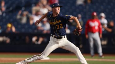 PHOENIX, AZ - MARCH 16: Jacob Misiorowski #38 of the Milwaukee Brewers pitches during the game between the Cincinnati Reds and the Milwaukee Brewers at American Family Fields of Phoenix on Sunday, March 16, 2025 in Phoenix, Arizona. (Photo by Marison Bilagody/MLB Photos via Getty Images)
