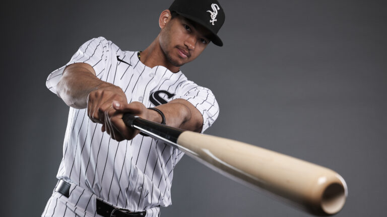 GLENDALE, ARIZONA - FEBRUARY 20: Braden Montgomery of the Chicago White Sox poses for a portrait during photo day at Camelback Ranch on February 20, 2025 in Glendale, Arizona. (Photo by Emilee Chinn/Getty Images)
