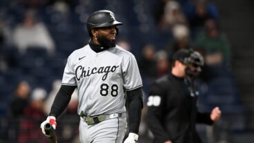 CLEVELAND, OHIO - APRIL 09: Luis Robert Jr. #88 of the Chicago White Sox reacts after striking out during the ninth inning against the Cleveland Guardians at Progressive Field on April 09, 2025 in Cleveland, Ohio. (Photo by Nick Cammett/Diamond Images via Getty Images)