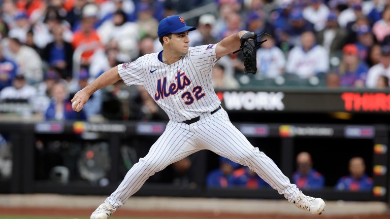 Max Kranick of the New York Mets in action against the Toronto Blue Jays at Citi Field.