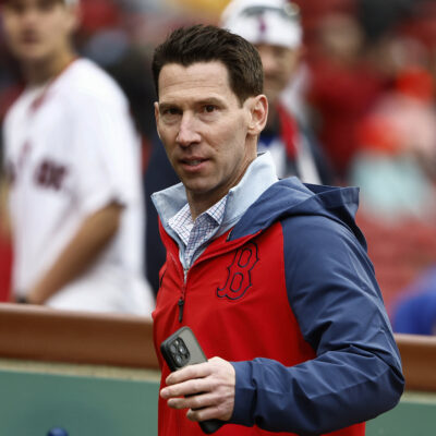 BOSTON, MA - MAY 19: Craig Breslow chief baseball officer of the Boston Red Sox before the game against the New York Mets at Fenway Park on May 19, 2025 in Boston, Massachusetts. (Photo By Winslow Townson/Getty Images)