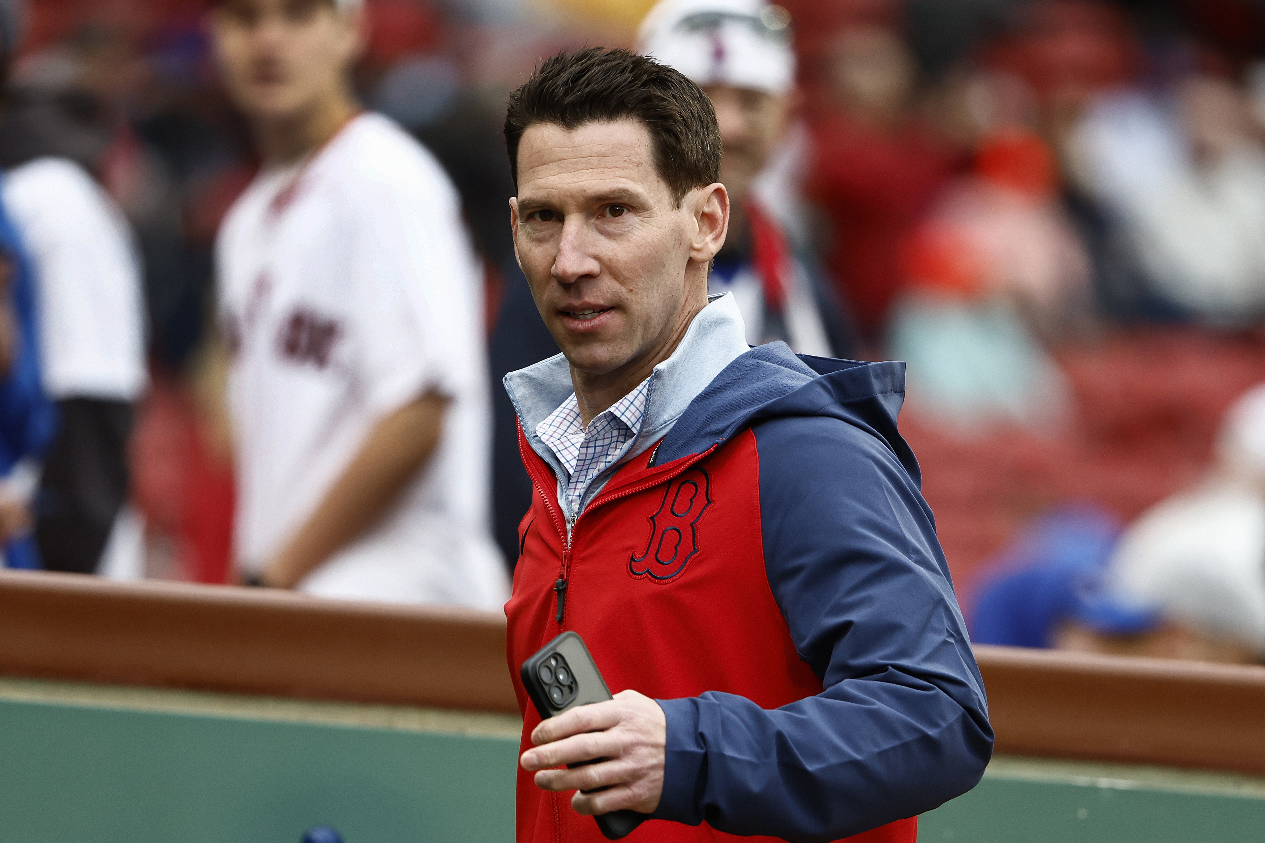 BOSTON, MA - MAY 19: Craig Breslow chief baseball officer of the Boston Red Sox before the game against the New York Mets at Fenway Park on May 19, 2025 in Boston, Massachusetts. (Photo By Winslow Townson/Getty Images)