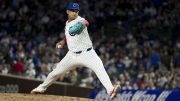 CHICAGO, IL - MAY 6: Daniel Palencia of the Chicago Cubs pitches in a game against the San Diego Padres at Wrigley Field on May 6, 2024 in Chicago, Illinois. (Photo by Matt Dirksen/Chicago Cubs/Getty Images)