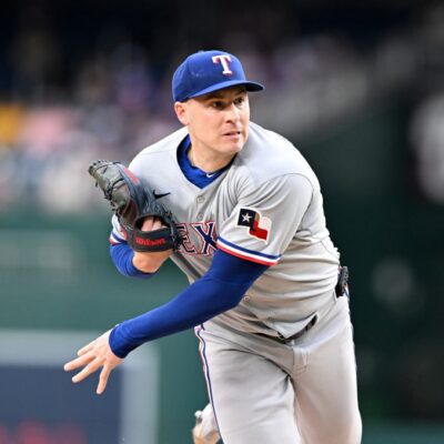 WASHINGTON, DC - JUNE 06: Patrick Corbin #46 of the Texas Rangers pitches against the Washington Nationals at Nationals Park on June 06, 2025 in Washington, DC. (Photo by G Fiume/Getty Images)