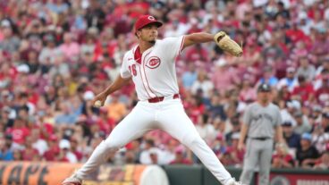CINCINNATI, OHIO - JUNE 24: Chase Burns #26 of the Cincinnati Reds makes his MLB Debut while pitching in the first inning against the New York Yankees at Great American Ball Park on June 24, 2025 in Cincinnati, Ohio. (Photo by Jason Mowry/Getty Images)